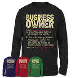 Vintage Business Owner Definition Shirt, Funny Coworker Gift Idea for Business Owner, New Job Gift