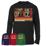 Vintage Compliance Officer Limited Edition Job Shirt, Coworker Birthday Gift Idea