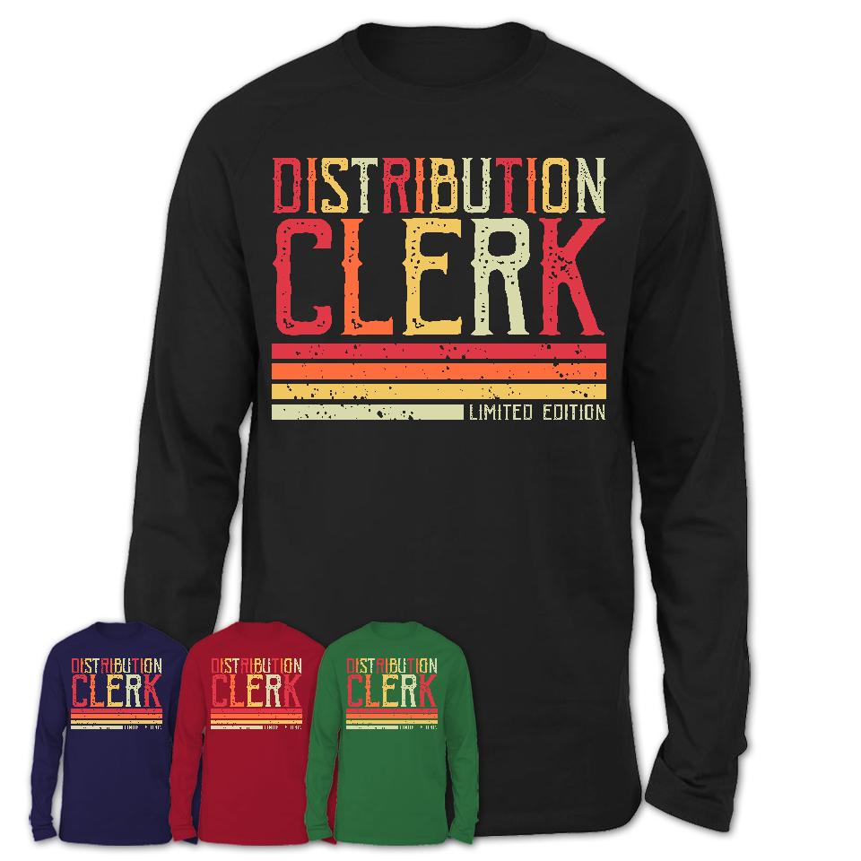 Vintage Distribution Clerk Limited Edition Job Shirt, Coworker Birthday Gift Idea