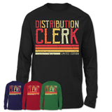 Vintage Distribution Clerk Limited Edition Job Shirt, Coworker Birthday Gift Idea