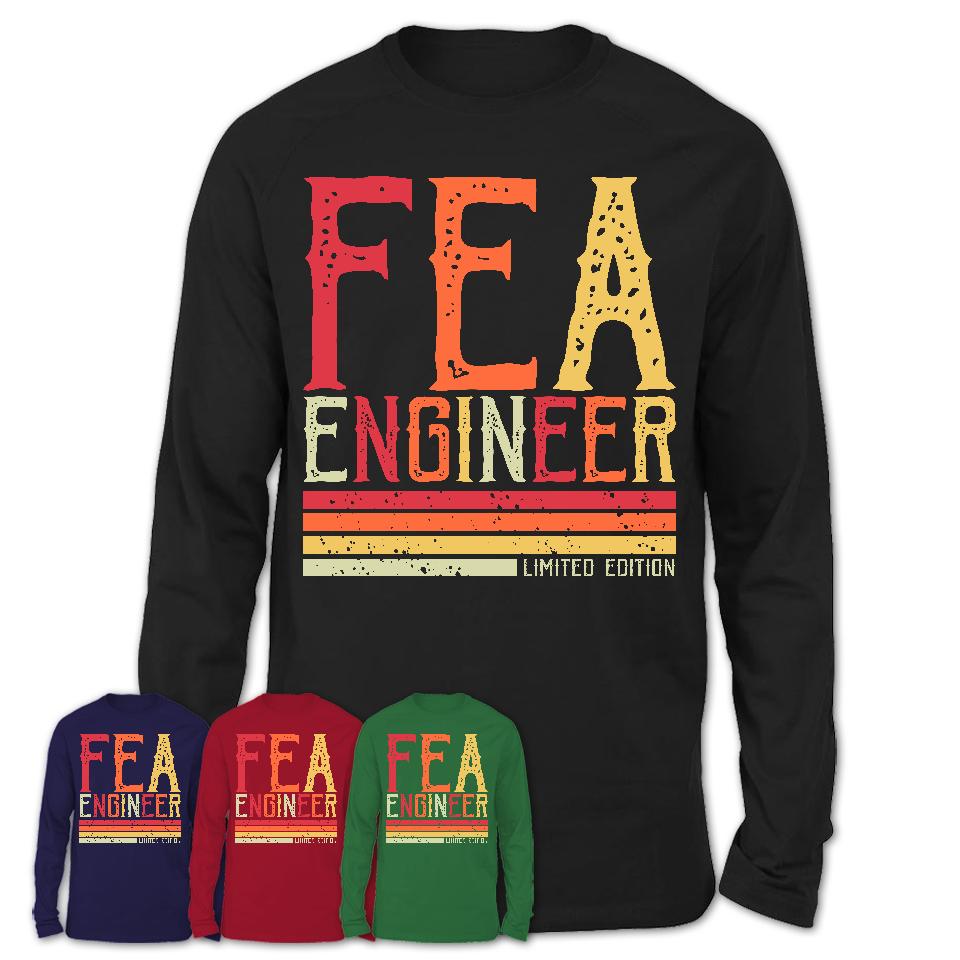 Vintage Fea Engineer Limited Edition Job Shirt, Coworker Birthday Gift Idea