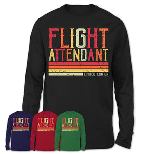 Vintage Flight Attendant Limited Edition Job Shirt, Coworker Birthday Gift Idea