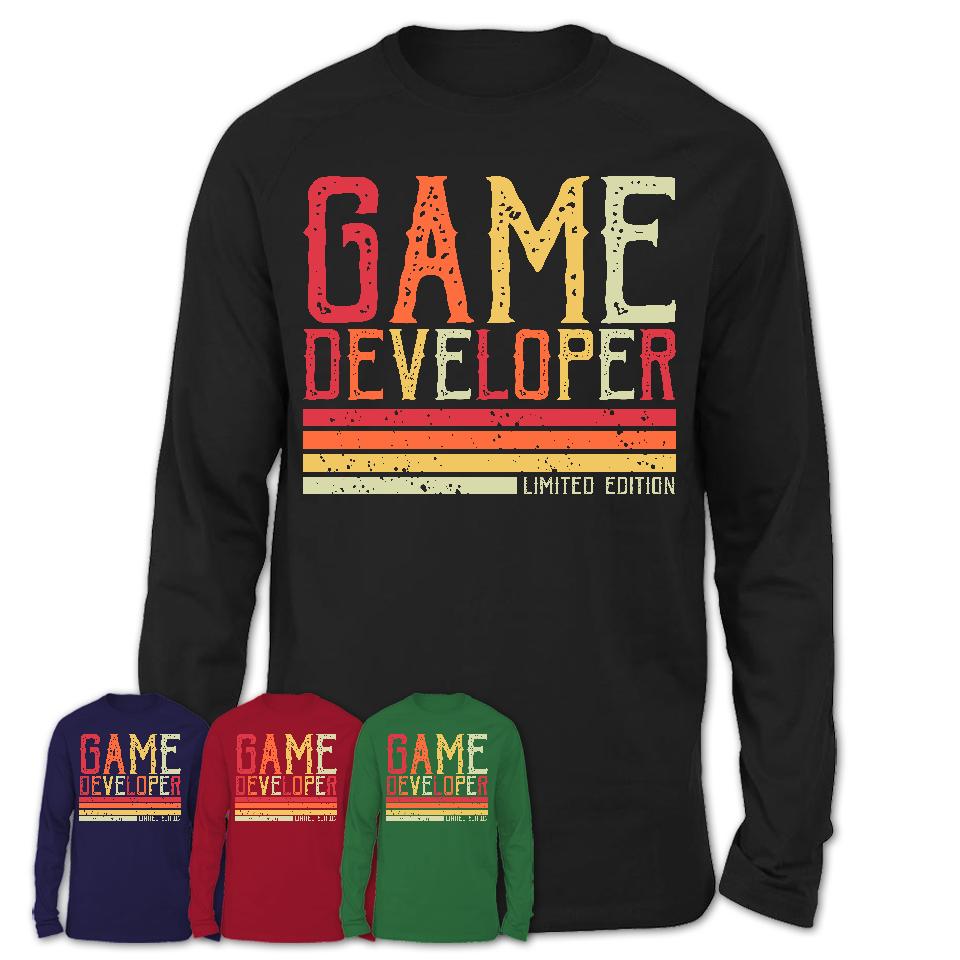 Vintage Game Developer Limited Edition Job Shirt, Coworker Birthday Gift Idea