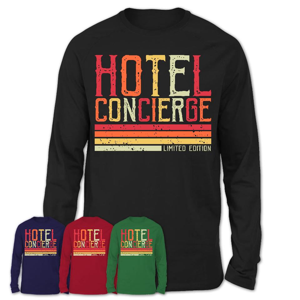 Vintage Hotel Concierge Limited Edition Job Shirt, Coworker Birthday Gift Idea