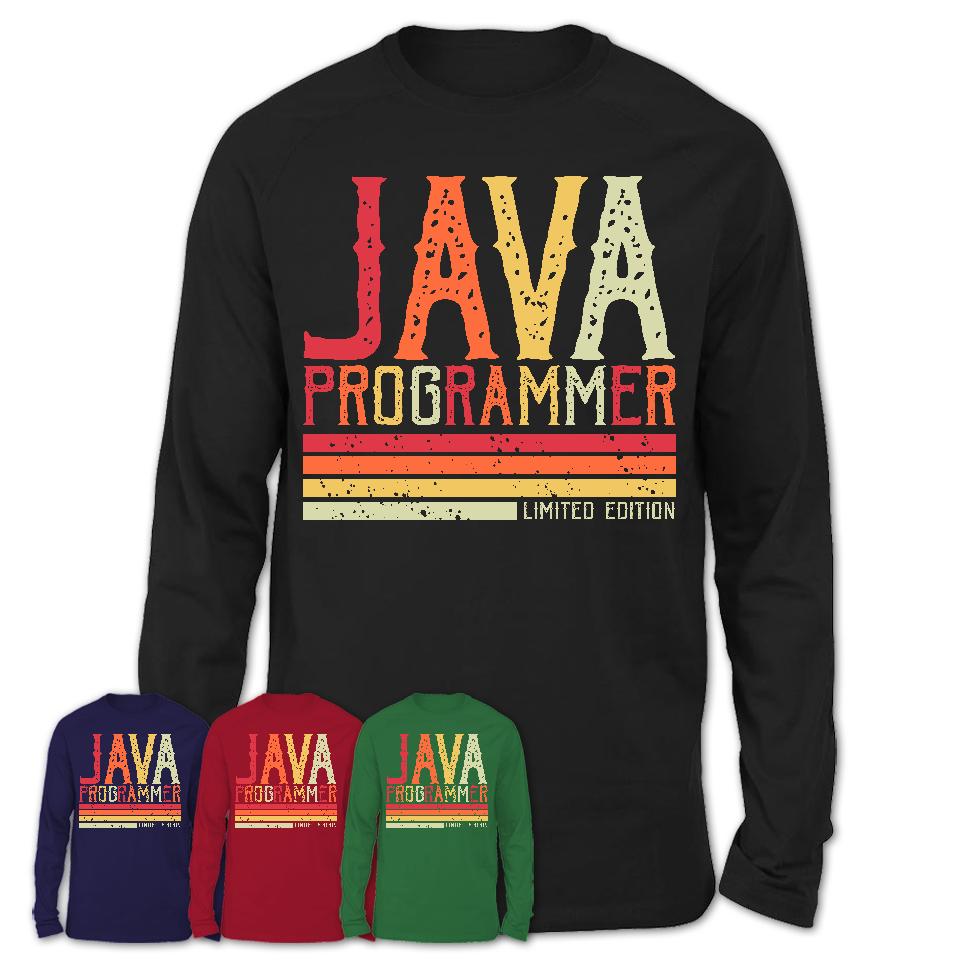 Vintage Java Programmer Limited Edition Job Shirt, Coworker Birthday Gift Idea