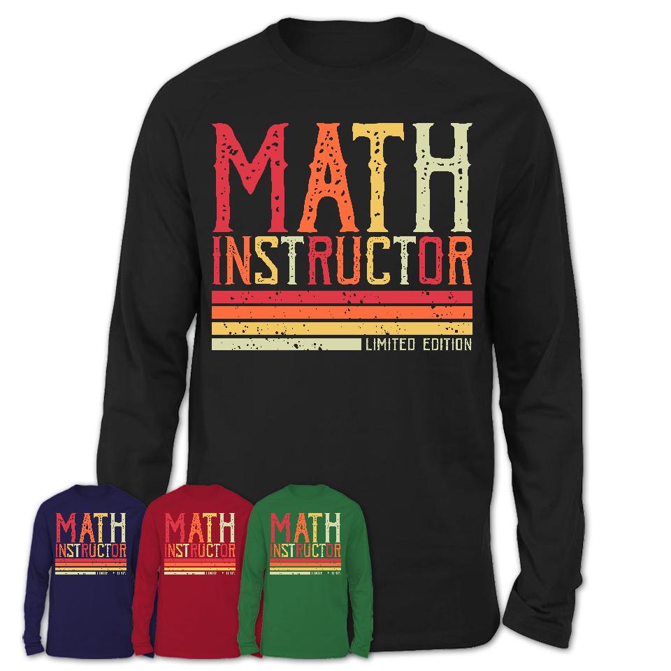 Vintage Math Instructor Limited Edition Job Shirt, Coworker Birthday Gift Idea