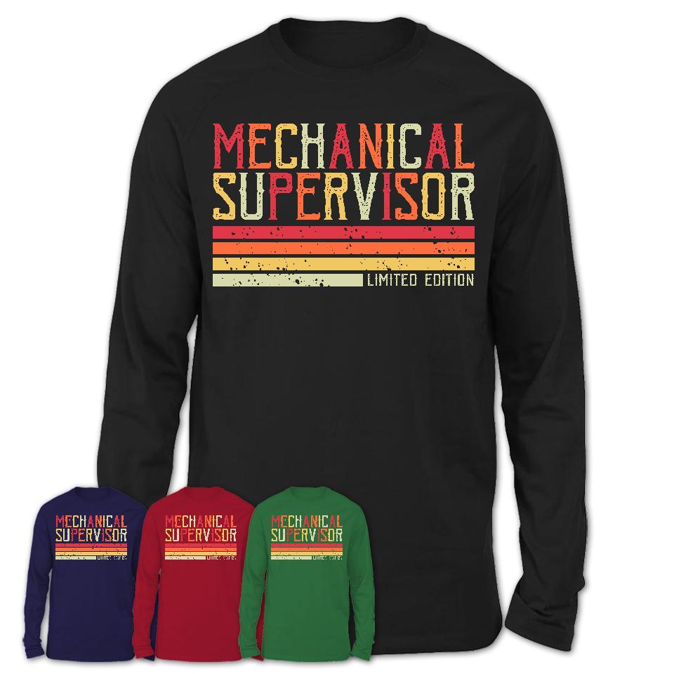 Vintage Mechanical Supervisor Limited Edition Job Shirt, Coworker Birthday Gift Idea
