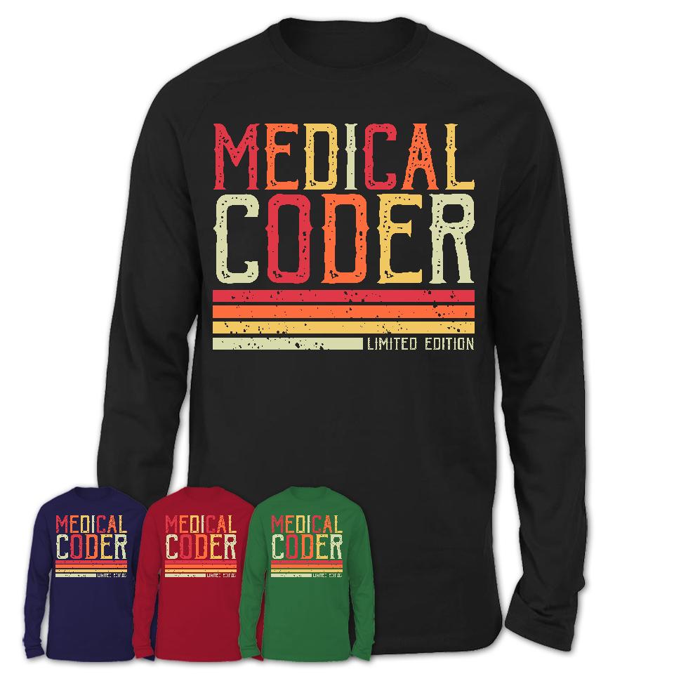 Vintage Medical Coder Limited Edition Job Shirt, Coworker Birthday Gift Idea