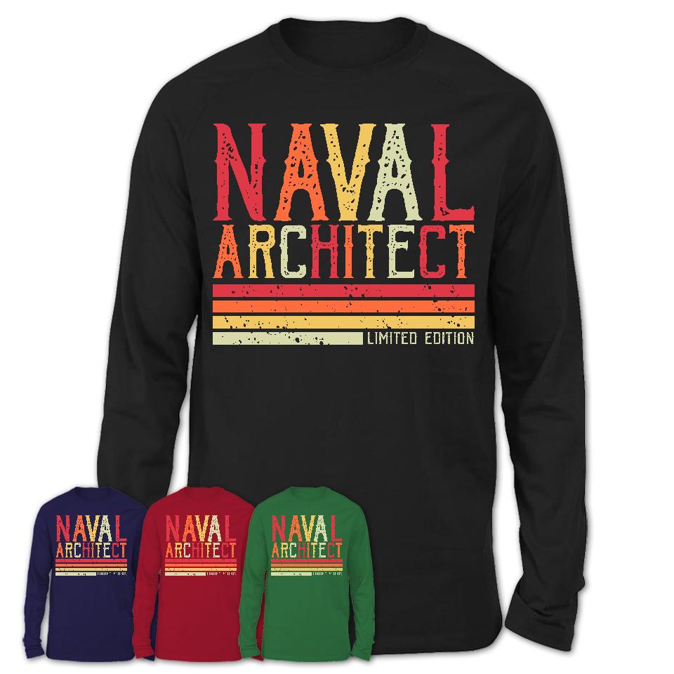 Vintage Naval Architect Limited Edition Job Shirt, Coworker Birthday Gift Idea