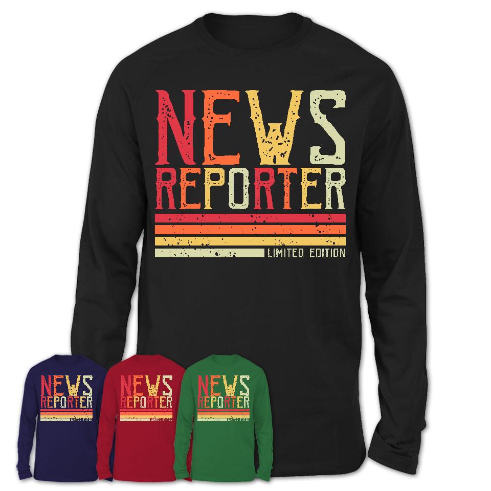 Vintage News Reporter Limited Edition Job Shirt, Coworker Birthday Gift Idea