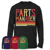 Vintage Parts Manager Limited Edition Job Shirt, Coworker Birthday Gift Idea