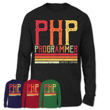 Vintage Php Programmer Limited Edition Job Shirt, Coworker Birthday Gift Idea