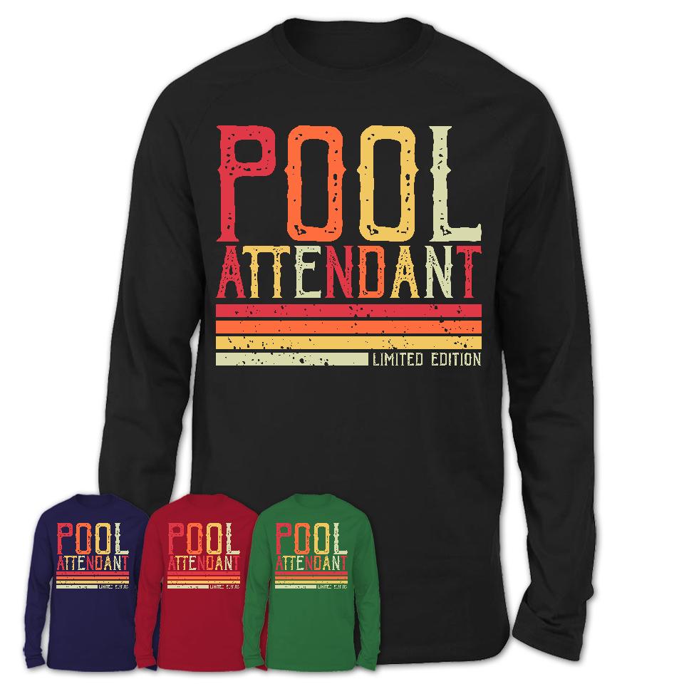 Vintage Pool Attendant Limited Edition Job Shirt, Coworker Birthday Gift Idea
