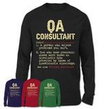 Vintage Qa Consultant Definition Shirt, Funny Coworker Gift Idea for Qa Consultant, New Job Gift
