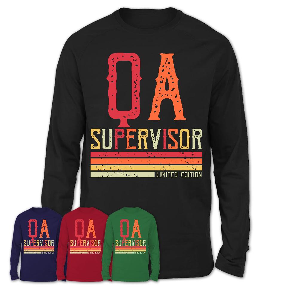 Vintage Qa Supervisor Limited Edition Job Shirt, Coworker Birthday Gift Idea