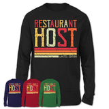Vintage Restaurant Host Limited Edition Job Shirt, Coworker Birthday Gift Idea