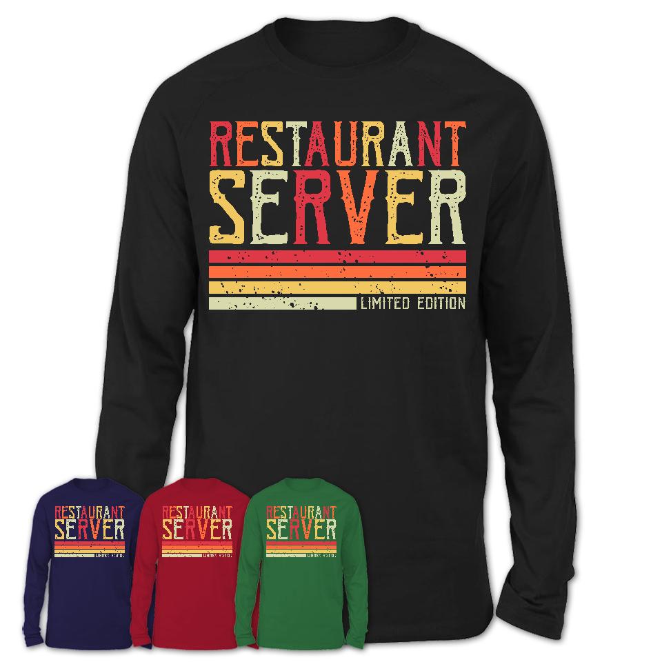 Vintage Restaurant Server Limited Edition Job Shirt, Coworker Birthday Gift Idea
