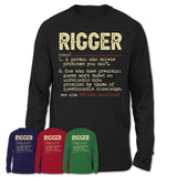 Vintage Rigger Definition Shirt, Funny Coworker Gift Idea for Rigger, New Job Gift