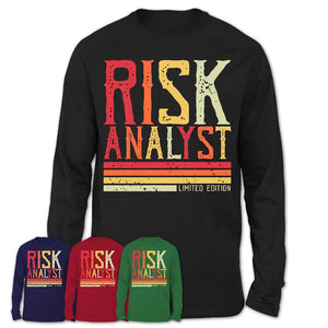 Vintage Risk Analyst Limited Edition Job Shirt, Coworker Birthday Gift Idea
