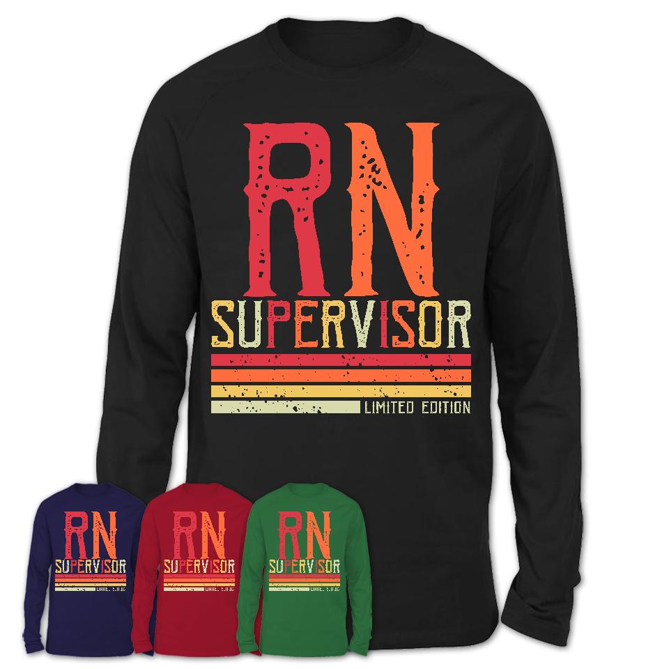 Vintage Rn Supervisor Limited Edition Job Shirt, Coworker Birthday Gift Idea