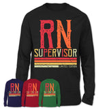Vintage Rn Supervisor Limited Edition Job Shirt, Coworker Birthday Gift Idea
