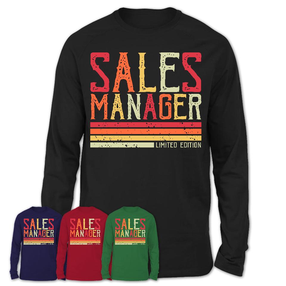 Vintage Sales Manager Limited Edition Job Shirt, Coworker Birthday Gift Idea