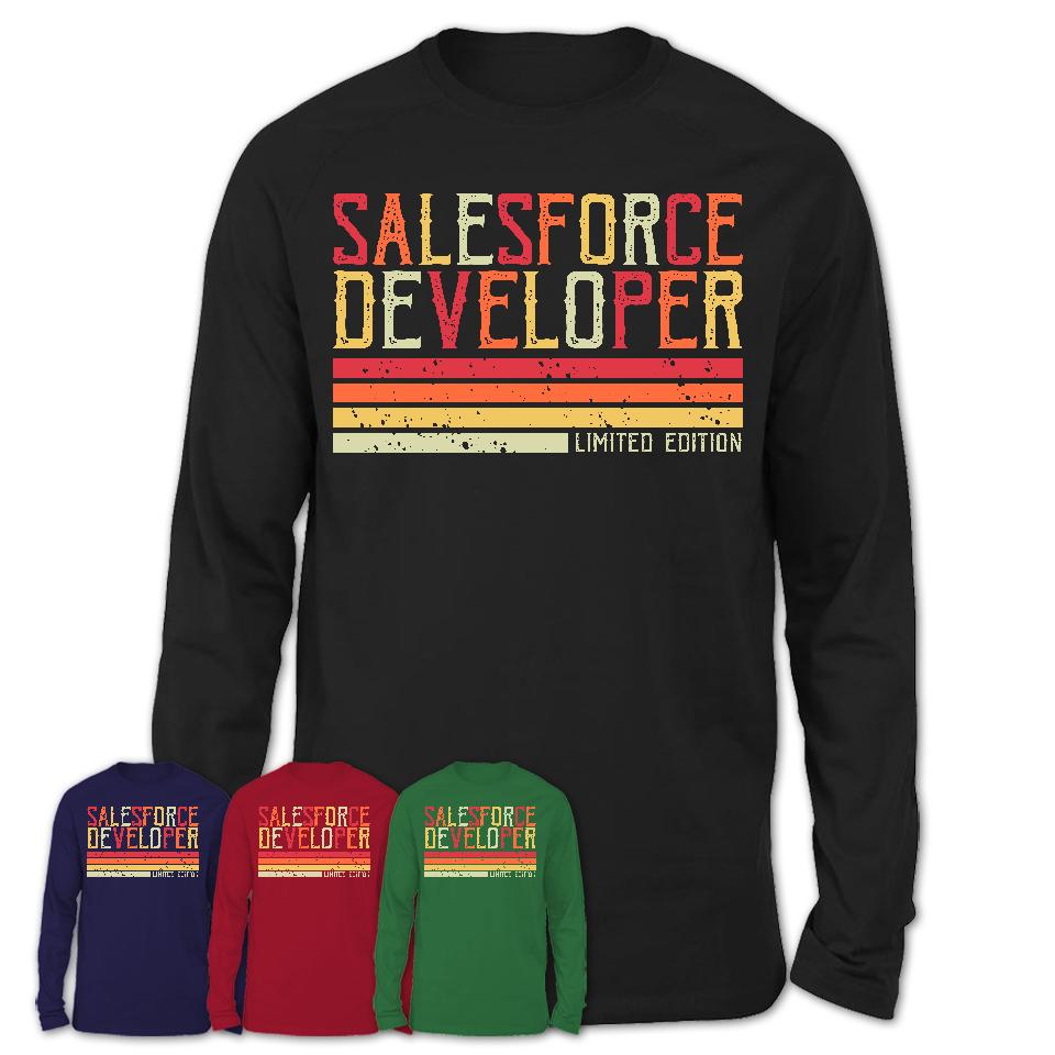 Vintage Salesforce Developer Limited Edition Job Shirt, Coworker Birthday Gift Idea