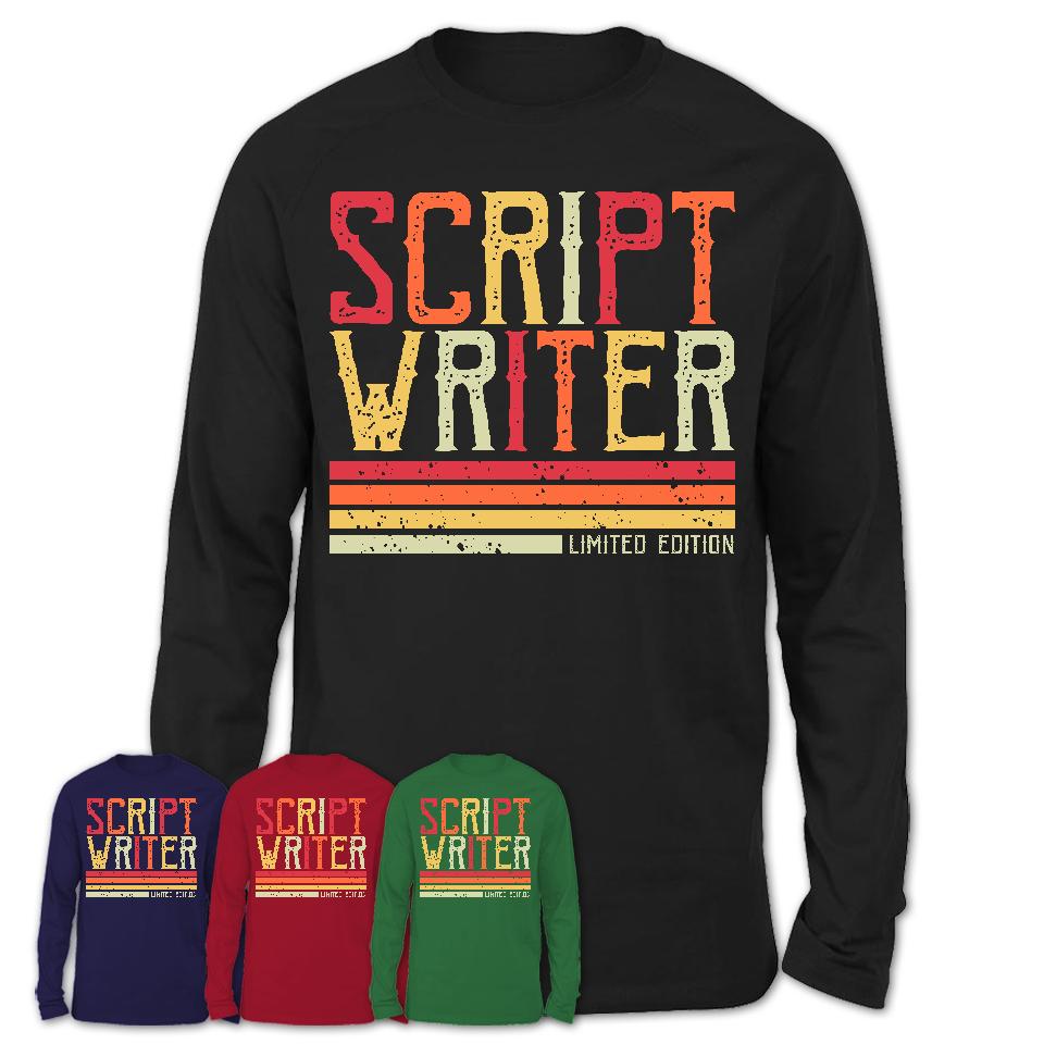 Vintage Script Writer Limited Edition Job Shirt, Coworker Birthday Gift Idea