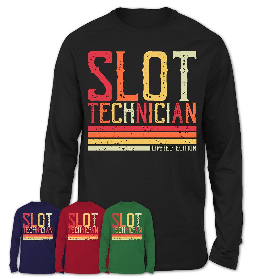 Vintage Slot Technician Limited Edition Job Shirt, Coworker Birthday Gift Idea