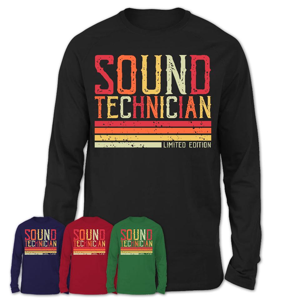 Vintage Sound Technician Limited Edition Job Shirt, Coworker Birthday Gift Idea