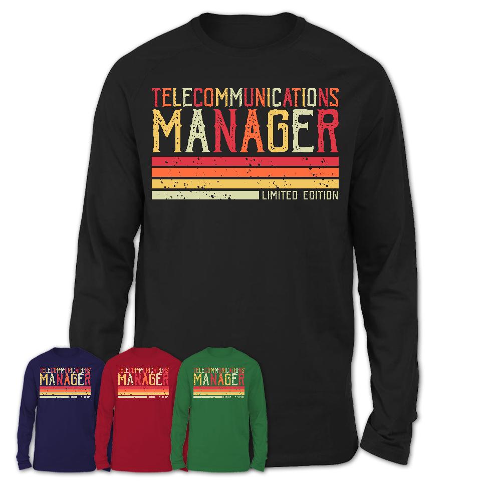 Vintage Telecommunications Manager Limited Edition Job Shirt, Coworker Birthday Gift Idea