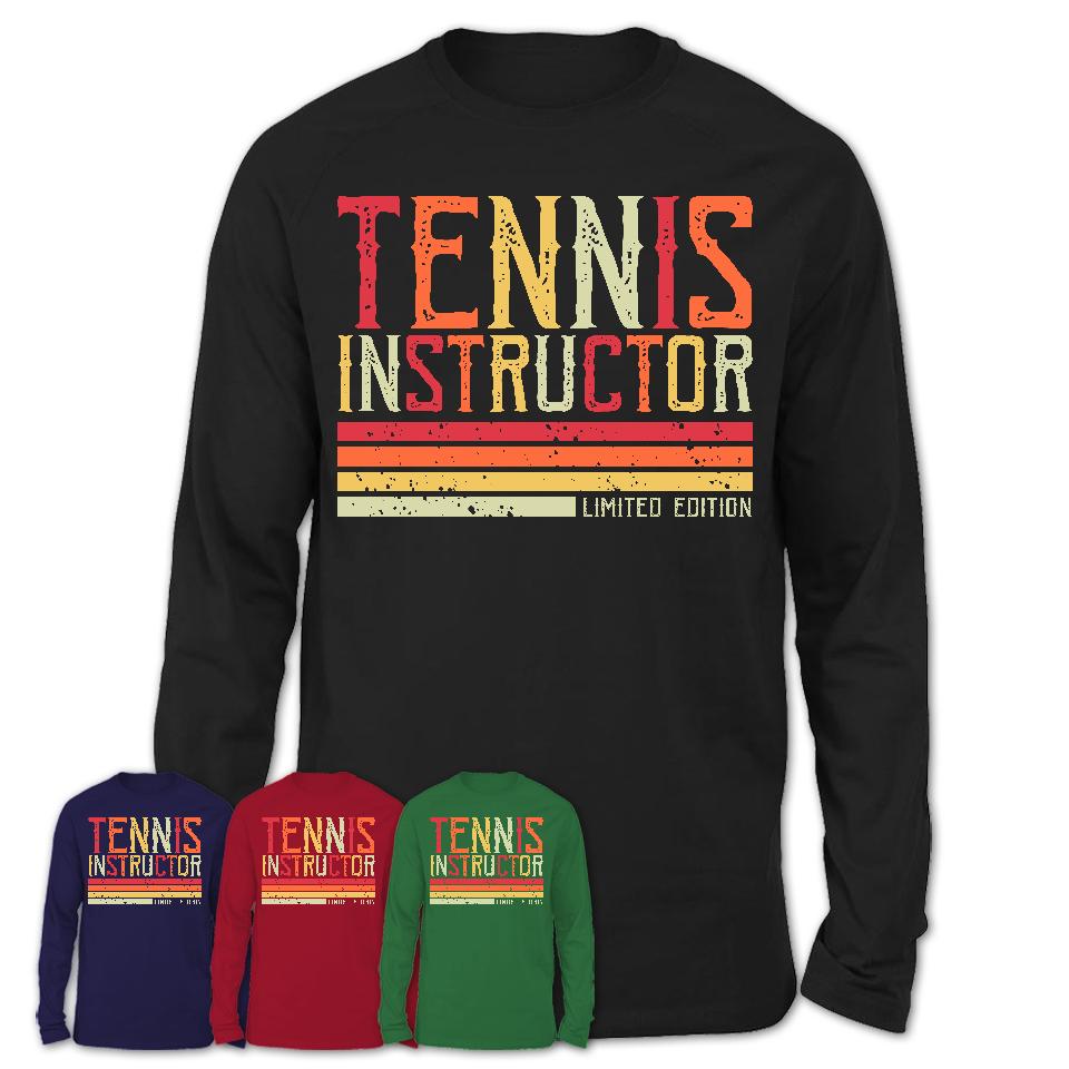 Vintage Tennis Instructor Limited Edition Job Shirt, Coworker Birthday Gift Idea