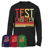 Vintage Test Engineer Limited Edition Job Shirt, Coworker Birthday Gift Idea
