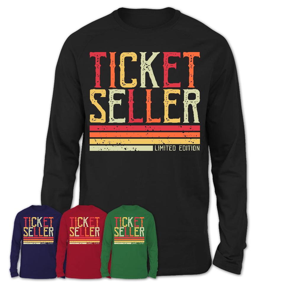 Vintage Ticket Seller Limited Edition Job Shirt, Coworker Birthday Gift Idea