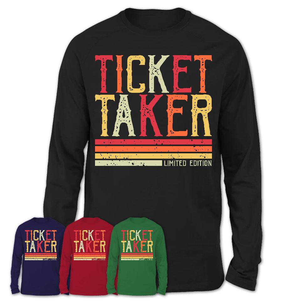 Vintage Ticket Taker Limited Edition Job Shirt, Coworker Birthday Gift Idea