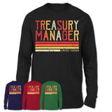 Vintage Treasury Manager Limited Edition Job Shirt, Coworker Birthday Gift Idea
