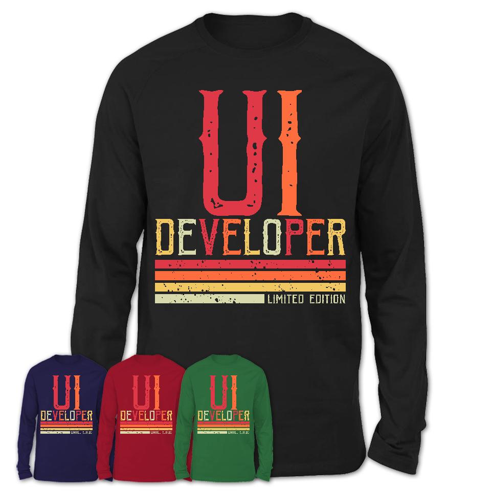 Vintage Ui Developer Limited Edition Job Shirt, Coworker Birthday Gift Idea