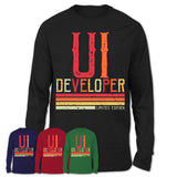 Vintage Ui Developer Limited Edition Job Shirt, Coworker Birthday Gift Idea