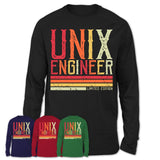 Vintage Unix Engineer Limited Edition Job Shirt, Coworker Birthday Gift Idea