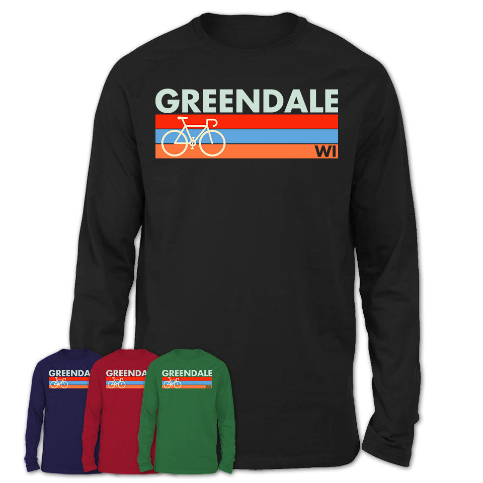 Wisconsin Greendale Cycling Shirt for Family Teammates Vintage Retro Colors