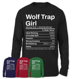 Wolf Trap Girl Virginia Nutrition Facts Proud Vintage Sport Born Living City Home Roots USA Gift Women T-Shirt