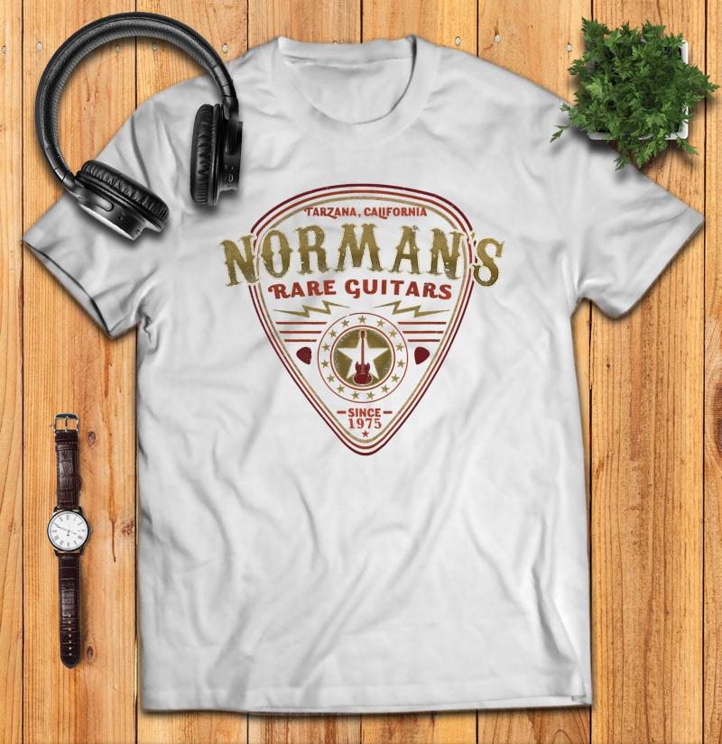 Normans Funny Rare Guitars For Men Women T-Shirt