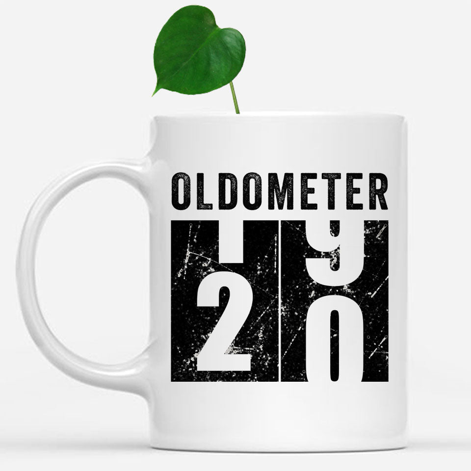 Oldometer 20 Mug, Turning 20 Mug, 20th Birthday Gift, 20 years Old Gift