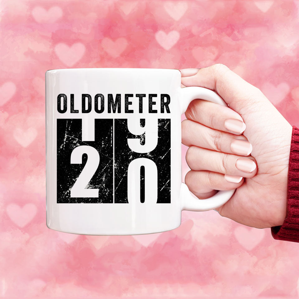 Oldometer 20 Mug, Turning 20 Mug, 20th Birthday Gift, 20 years Old Gift