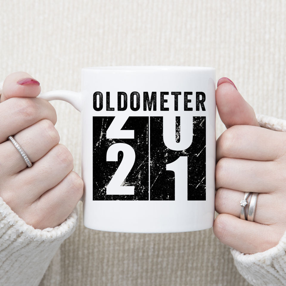 Oldometer 21 Mug, Turning 21 Mug, 21st Birthday Gift, 21 years Old Gift