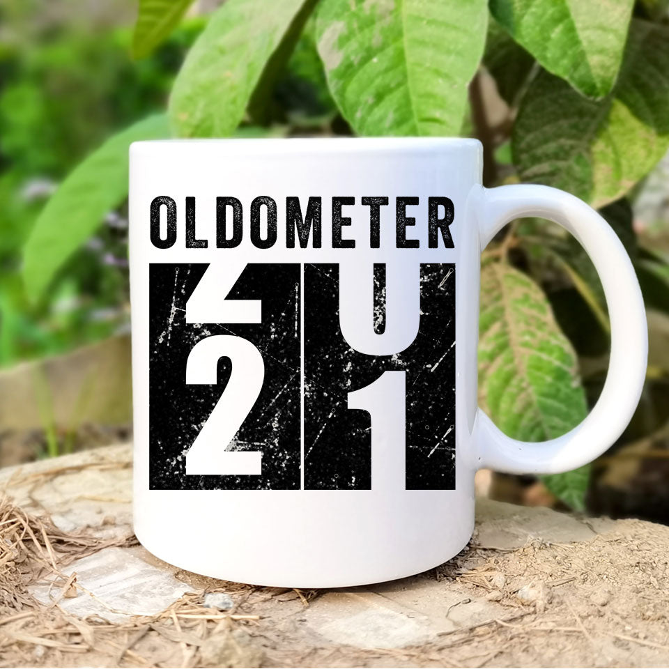 Oldometer 21 Mug, Turning 21 Mug, 21st Birthday Gift, 21 years Old Gift