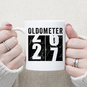 Oldometer 27 Mug, Turning 27 Mug, 27th Birthday Gift, 27 years Old Gift