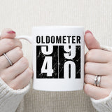 Oldometer 40 Mug, Turning 40 Mug, 40th Birthday Gift, 40 years Old Gift