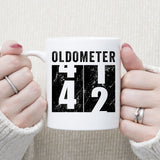 Oldometer 42 Mug, Turning 42 Mug, 42nd Birthday Gift, 42 years Old Gift