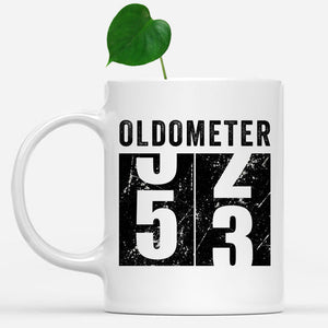 Oldometer 53 Mug, Turning 53 Mug, 53rd Birthday Gift, 53 years Old Gift